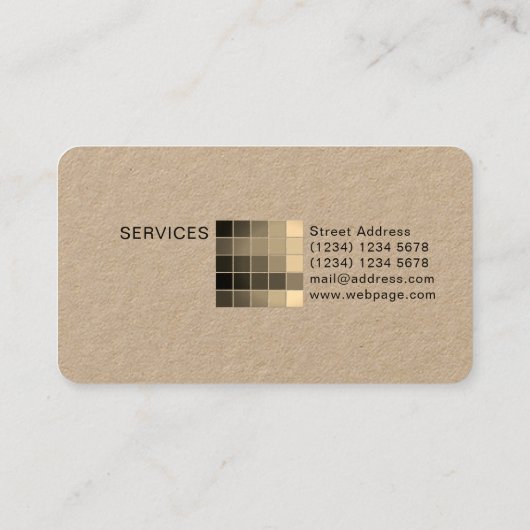 モダンで写実的なパターンテンプレートの多彩なスタイル 名刺 (裏面)