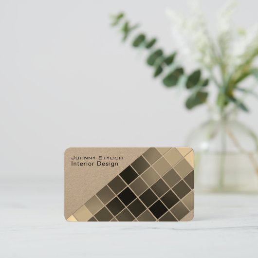 モダンで写実的なパターンテンプレートの多彩なスタイル 名刺 (スタンド正面)