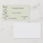 モダンで写実的な幽霊の葉 名刺 (正面/裏面)