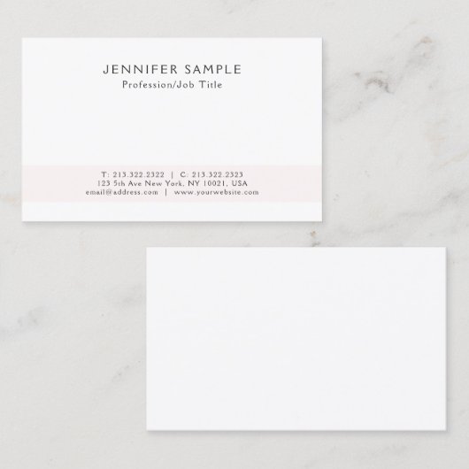 モダンで創造的でエレガントな専門のシンプルな設計 名刺 (正面/裏面)