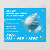 モダンで創造的なバブルカー フライヤー (裏面)