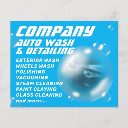 モダンで創造的なバブルカー フライヤー (正面)