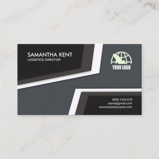 モダンで創造的な地勢記号論理学の輪郭 名刺 (正面)