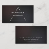 モダンで創造的な専門の暗い名刺 名刺 (正面/裏面)