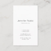 モダンで創造的な手書きの文字のシンプルな設計 名刺 (裏面)