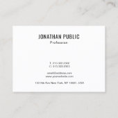 モダンで創造的な最小主義のテンプレートのプロフェッショナル 名刺 (裏面)