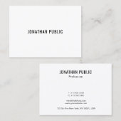 モダンで創造的な最小主義のテンプレートのプロフェッショナル 名刺 (正面/裏面)