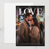 モダンで力強いLOVEフォトデザイン シーズンカード (正面/裏面)