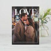 モダンで力強いLOVEフォトデザイン シーズンカード (スタンド正面)