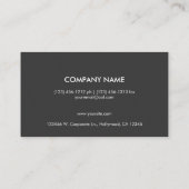 モダンで及びエレガントな灰色のモノグラムによってブラシをかけられるアルミニウム 名刺 (裏面)