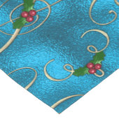 モダンで及びスタイリッシュなクリスマスの渦巻 ショートテーブルランナー (コーナー)