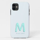 モダンで可愛いカスタムネーム モノグラム X|11|12|13 Case-Mate iPhoneケース (裏面)