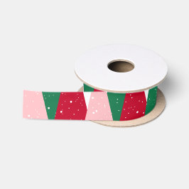 モダンで可愛いカラフルなクリスマス サテンリボン