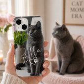 モダンで可愛いペットの写真と名前入りハートパウデザイン Case-Mate iPhoneケース