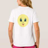 モダンで可愛い太陽の顔 Tシャツ (裏面)