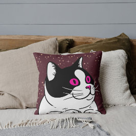 モダンで可愛い猫好きのための子猫バーガンディーデザイン クッション