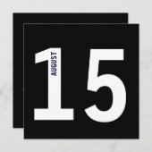 モダンで大胆なカレンダー バチェラーの誕生日パーティー 招待状 (正面/裏面)