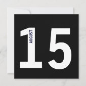 モダンで大胆なカレンダー バチェラーの誕生日パーティー 招待状 (正面)