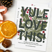 モダンで大胆なグラフィックタイポグラフィのレシピ シーズンカード