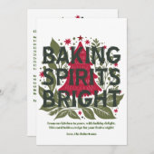 モダンで大胆なグラフィックタイポグラフィのレシピ ホリデーカード (正面/裏面)