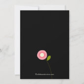 モダンで大胆なピンクの花のブライダルシャワー招待状 招待状 (裏面)