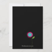 モダンで大胆なピンクの花のブライダルシャワー招待状 招待状 (裏面)