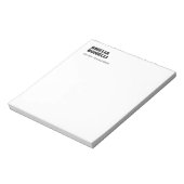 モダンで大胆なミニマリストのプロフェッショナル名タイトル ノートパッド (回転)