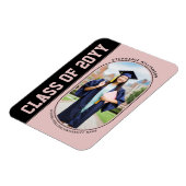 モダンで大胆な卒業写真 学校 大学卒業式 マグネット (左側)