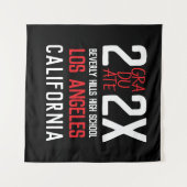 モダンで大胆な卒業式背景 タペストリー (正面(横))