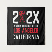 モダンで大胆な卒業式背景 タペストリー (正面)