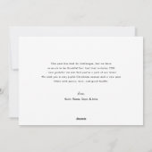 モダンで大胆な花のメリークリスマス家族名 シーズンカード (裏面)