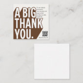 モダンで大胆な黒と白の結婚式のお礼カード エンクロージャーカード (正面/裏面)