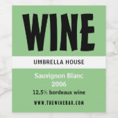 モダンで大胆な、ワインバー/ワイナリー ワインラベル (シングルラベル)
