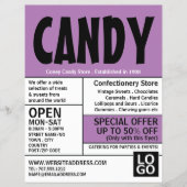 モダンで大胆な、菓子用品の広告 チラシ (正面)