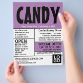 モダンで大胆な、菓子用品の広告 チラシ (手)