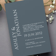 モダンで大胆、そしてミニマルなウェディング