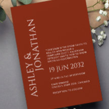 モダンで大胆、そしてミニマルなウェディング