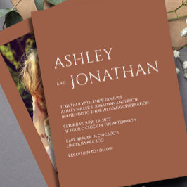 モダンで大胆、そしてミニマルなフォトウェディング 招待状