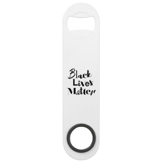 モダンで大胆、異なるデザインの Black Lives Matter スピード栓抜き (裏面)