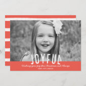 モダンで嬉しいクリスマスの写真カード シーズンカード (正面/裏面)