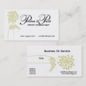 モダンで巧妙な専門のイメージのコンサルタントの花 名刺 (正面/裏面)