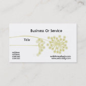 モダンで巧妙な専門のイメージのコンサルタントの花 名刺 (裏面)