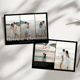 モダンで幸せなクリスマスのカップル写真 シーズンカード