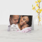 モダンで幸せな母の日の写真カード カード (黄色い花)