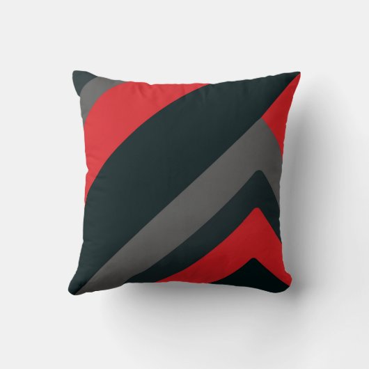 モダンで幾何学的で抽象的なスタイルの枕 クッション (裏面)