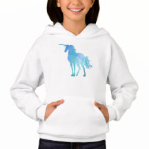 モダンで幾何学的で青いユニコーン