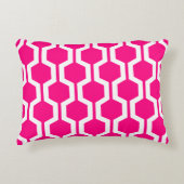 モダンで幾何学的なアクセントの枕-ショッキングピンク アクセントクッション (正面)