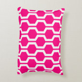 モダンで幾何学的なアクセントの枕-ショッキングピンク アクセントクッション (裏面(縦))