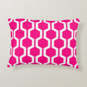 モダンで幾何学的なアクセントの枕-ショッキングピンク アクセントクッション (裏面)