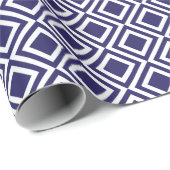 モダンで幾何学的なダイヤモンドの濃紺 ラッピングペーパー (ロールコーナー)